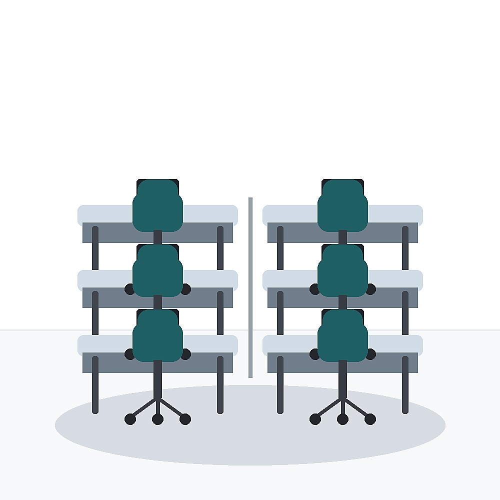 Six-person Office Workstation product image
