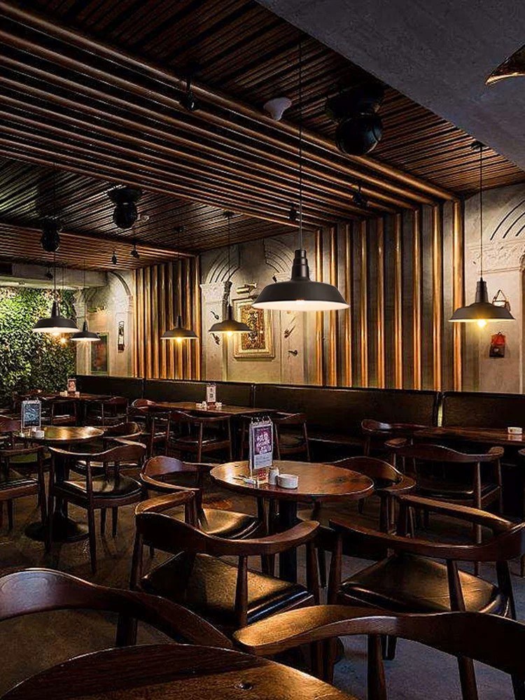 Vintage industrial restaurant pendant lamp image 2